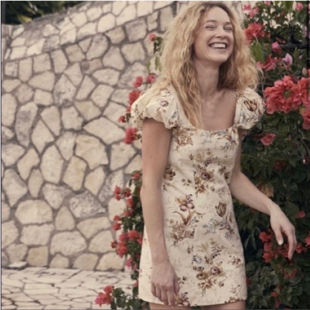 Doen Floral Cream Dress